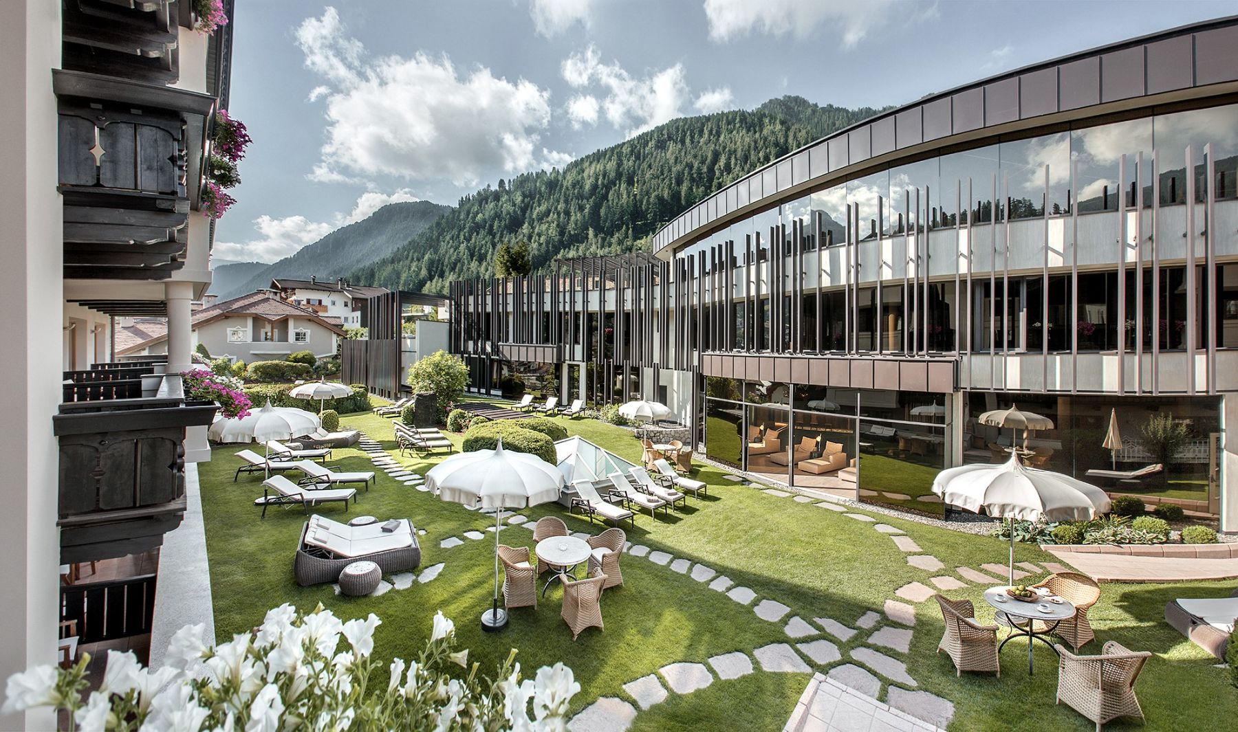 Gardens at Gardena Grodnerhof Hotel & Spa in the Dolomites
