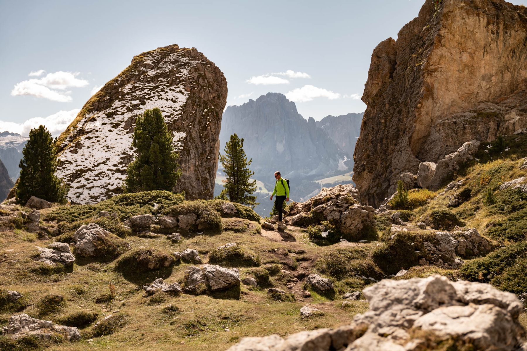 Trekking during the summer at Gardena Grodnerhof Hotel & Spa in the Dolomites