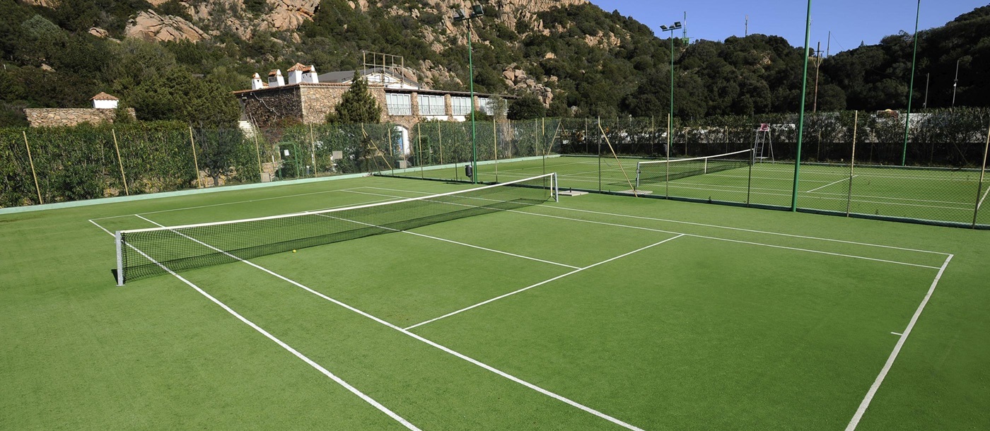 tennis court at  grand hotel poltu quatu in italy