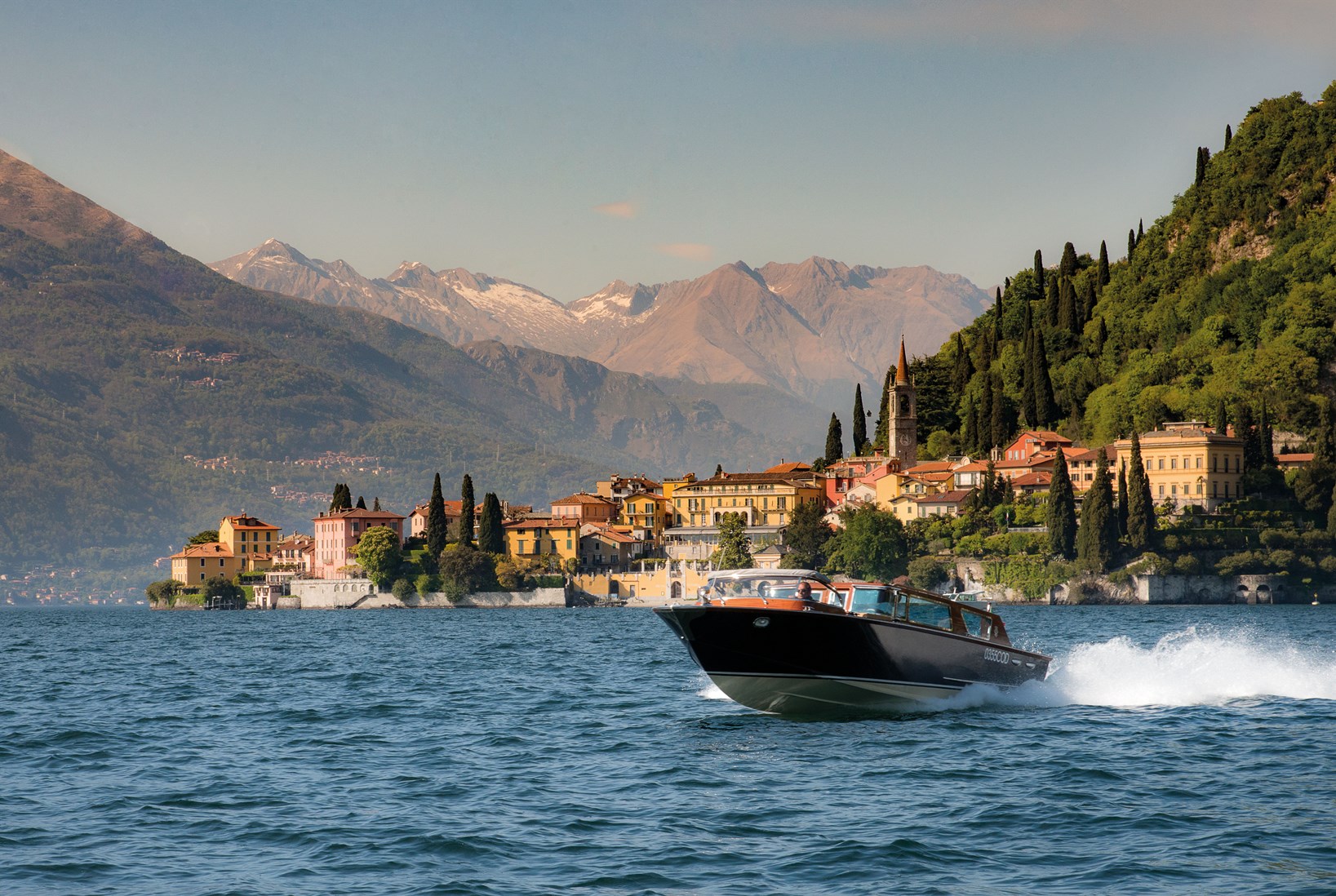 Speed Boat on water at Grand Hotel Tremezzo