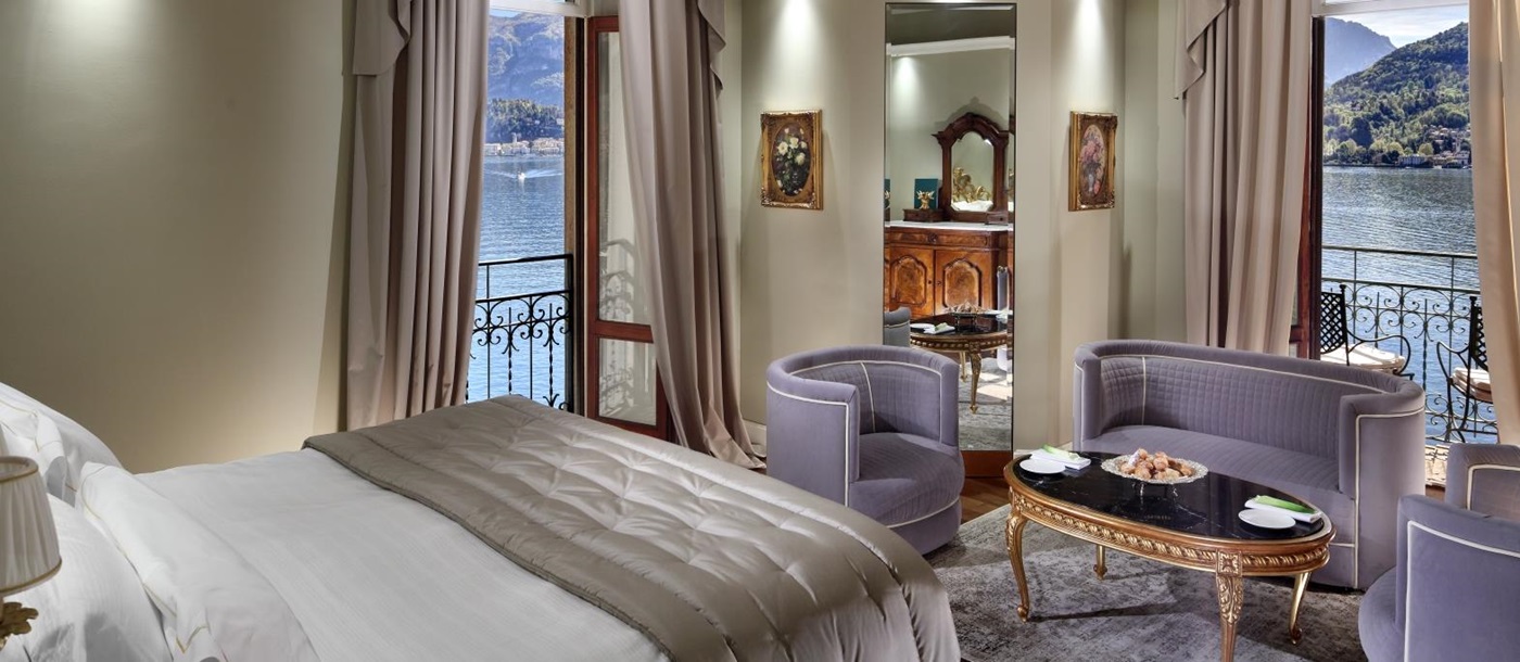 Lake view deluxe room at Grand Hotel Tremezzo on Lake Como in Italy