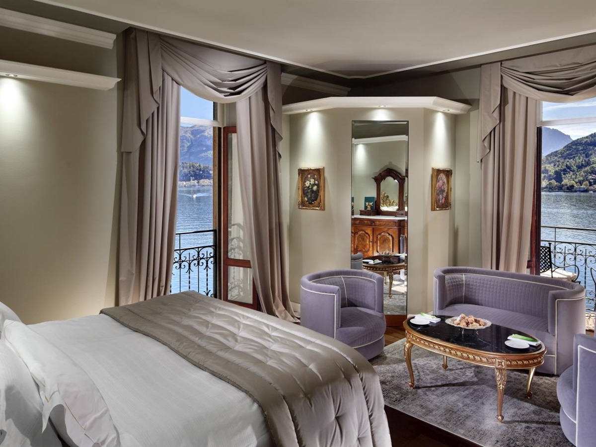 Lake view deluxe room at Grand Hotel Tremezzo on Lake Como in Italy