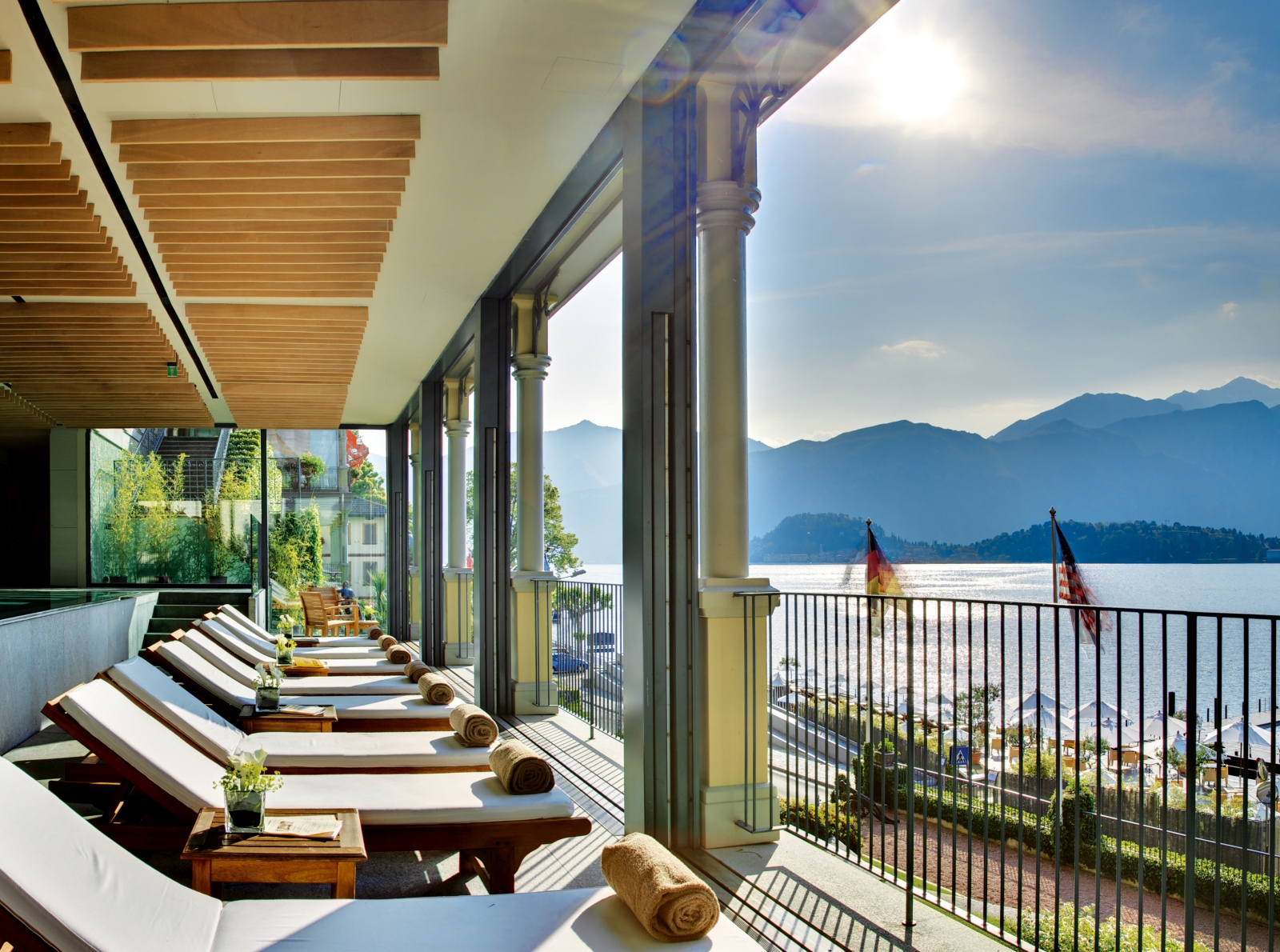 Spa view at Grand Hotel Tremezzo on Lake Como in Italy