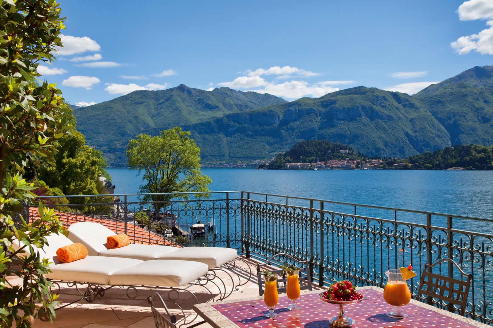 Suite terrace at Grand Hotel Tremezzo on Lake Como in Italy