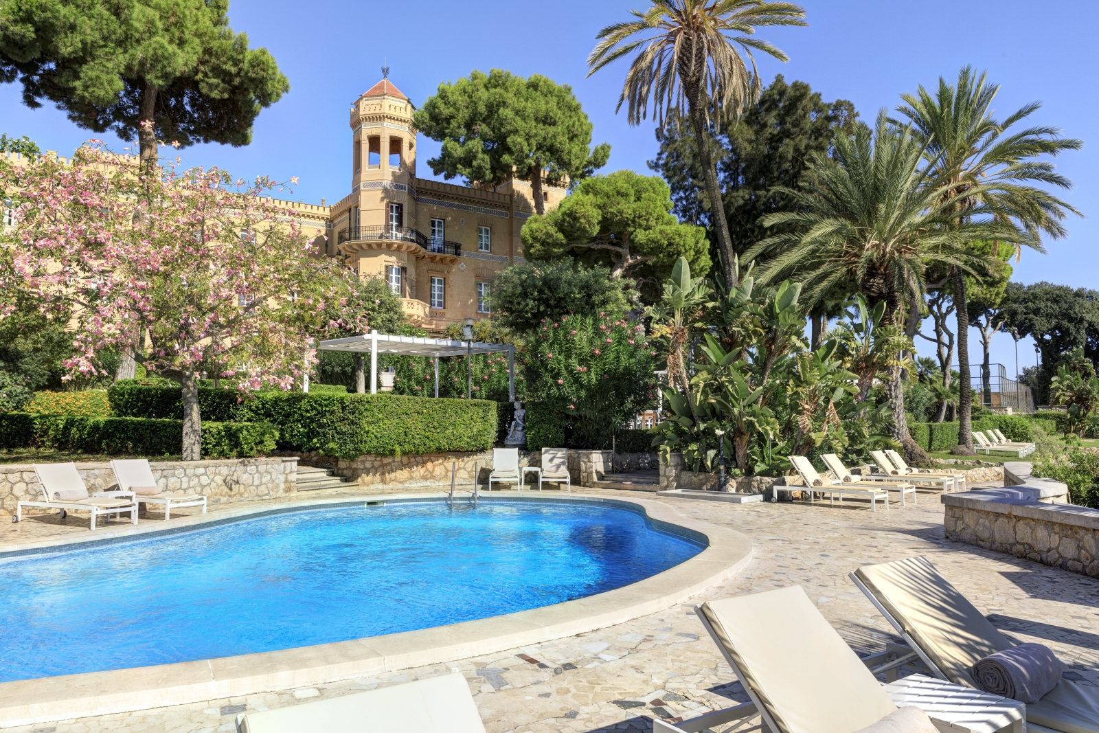 Pool at Grand Hotel Villa Igiea in Palermo, Sicily, Italy