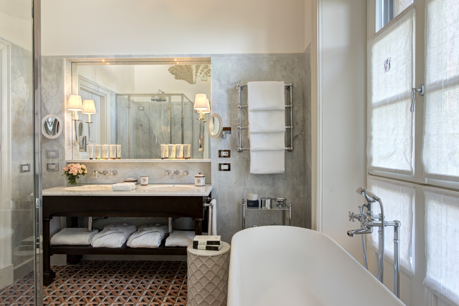 Suite bathroom at Grand Hotel Villa Igiea in Palermo, Sicily, Italy
