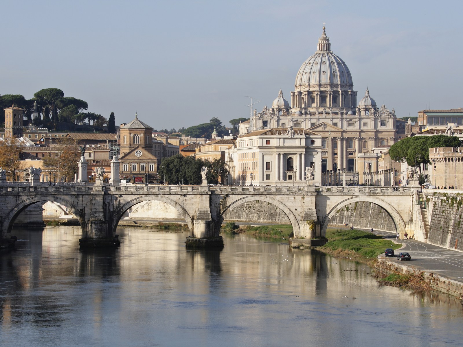 The vatican seen from Hotel de Russie, Italy