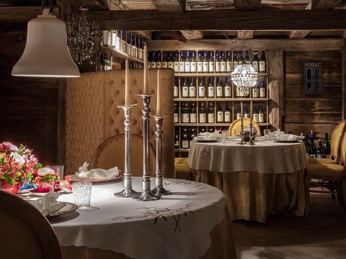 Michelin-starred restaurant at Hotel La Perla in Corvara.