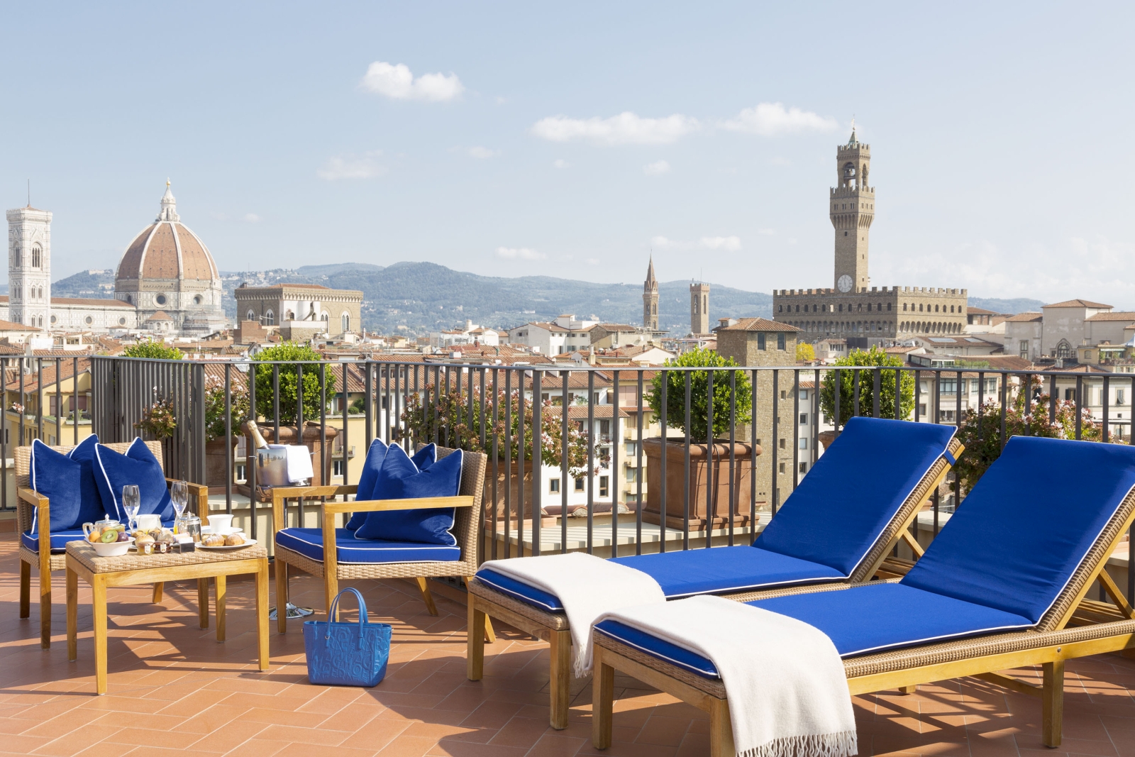 Rooftop terrace suite at Hotel Lungarno in Italy