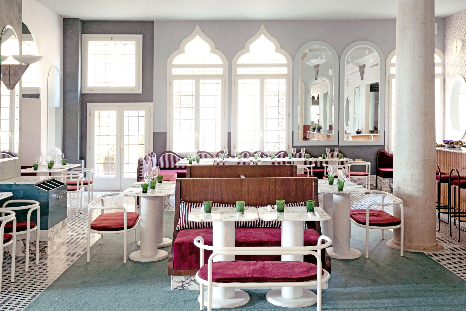 The restaurant at Il Palazzo Experimental in Venice