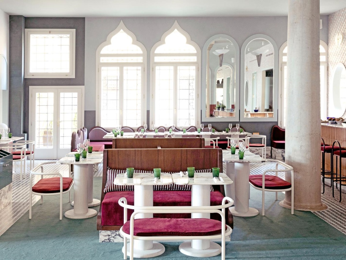 The restaurant at Il Palazzo Experimental in Venice