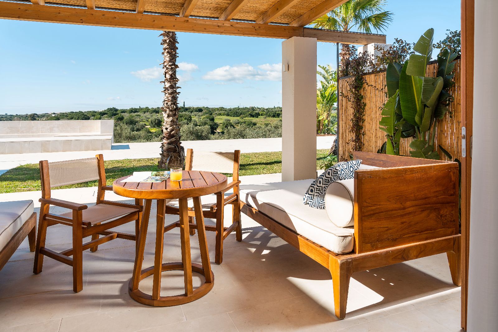 Countryside views from a private terrace at Il San Corrado di Noto Sicily