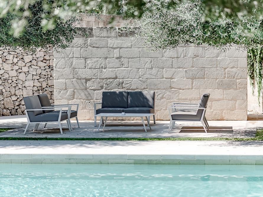 Seating by the pool at La Fiermontina