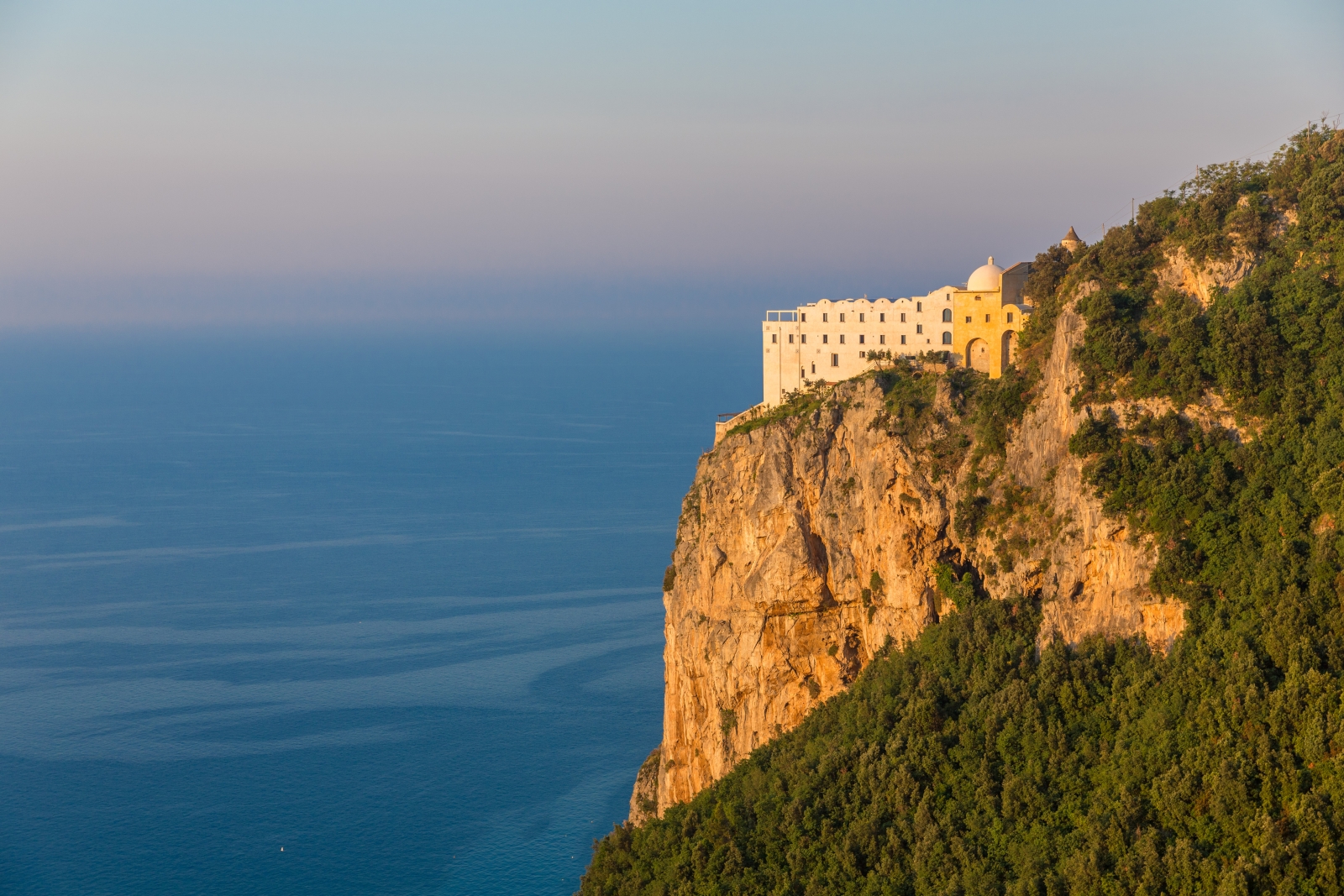 View of Monastera Santa Rosa one the cliff side