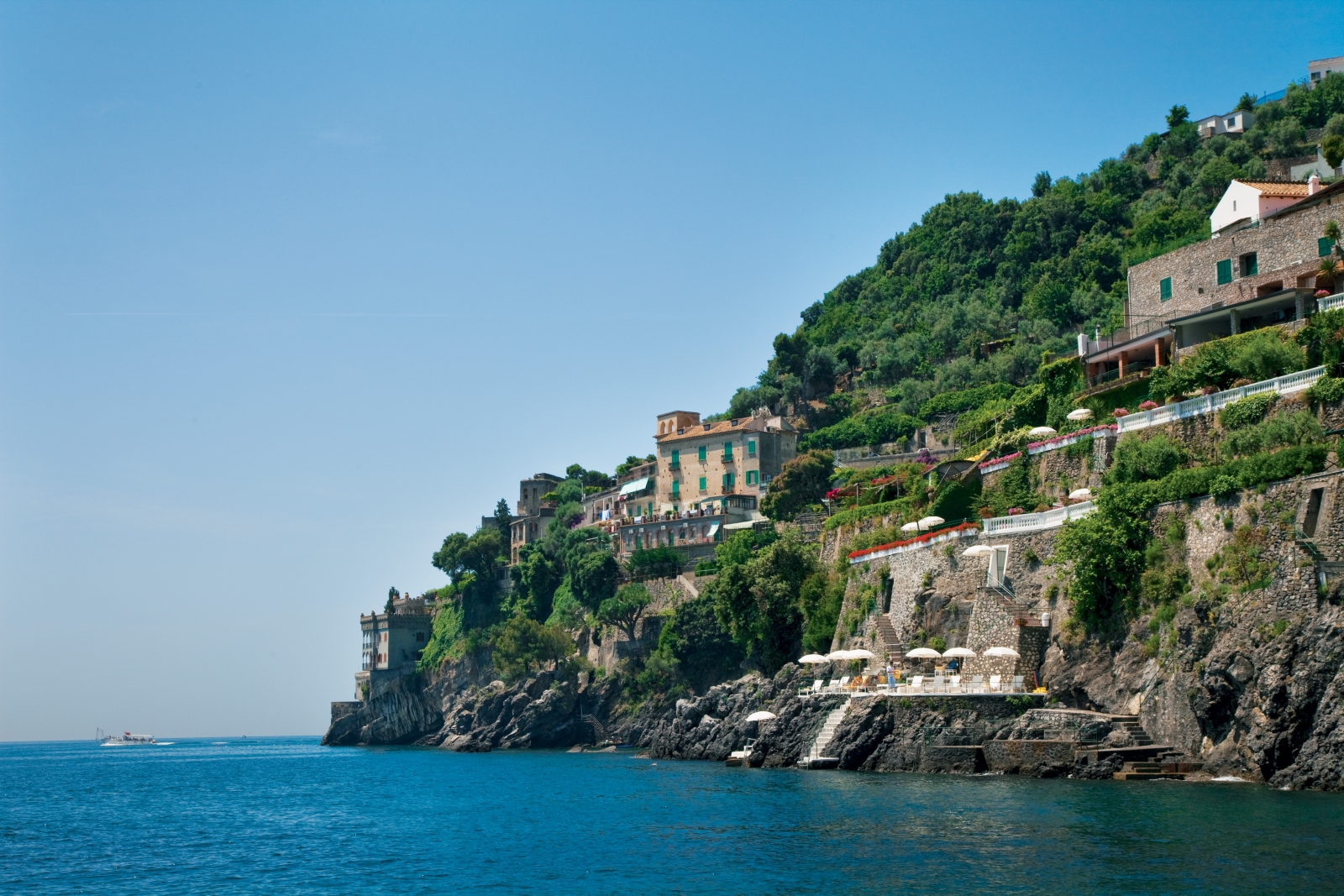 View of Palazzo Avino from the sea