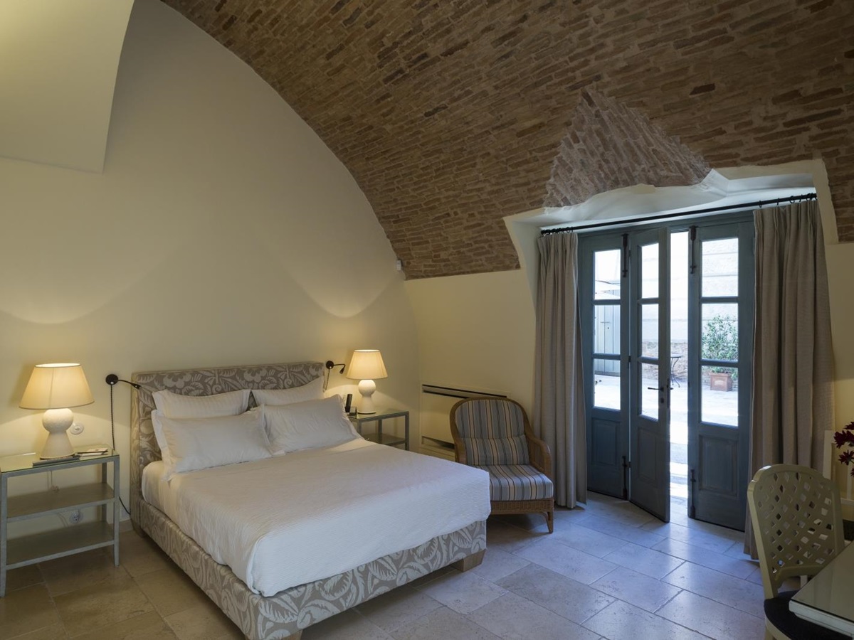 Garden room at Palazzo Margherta in Bernalda Italy