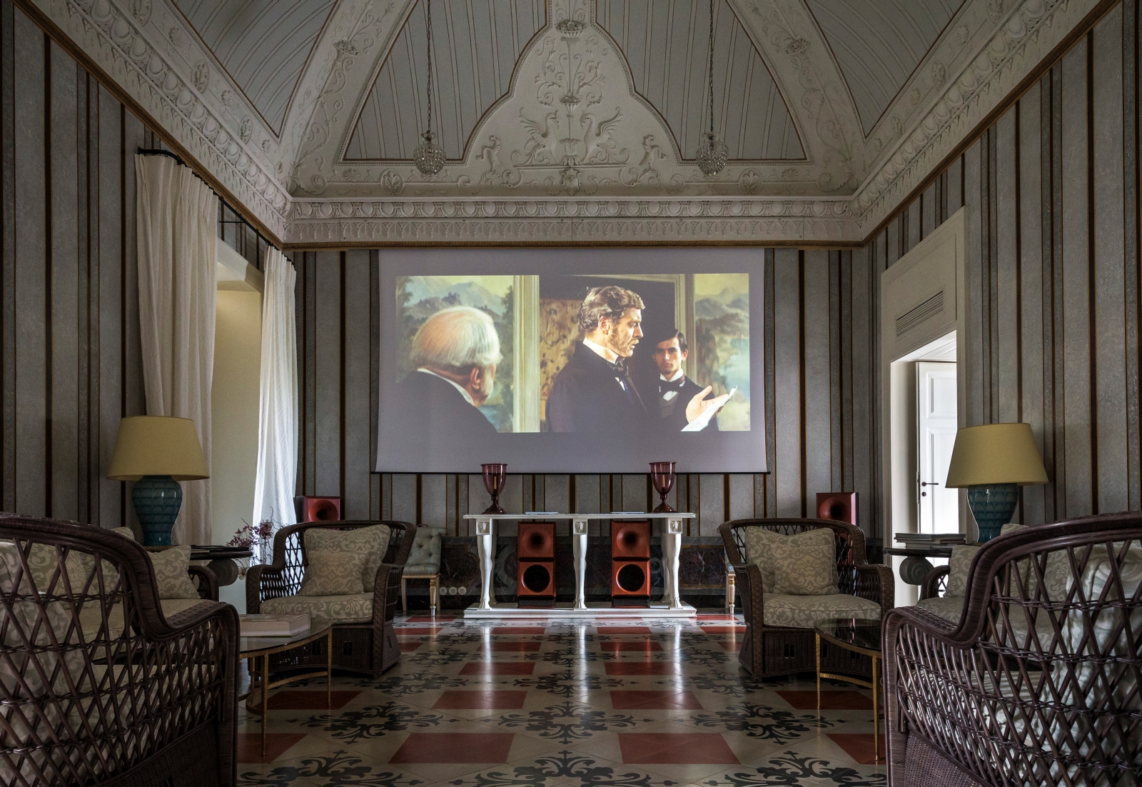 Salon at Palazzo Margherta in Bernalda Italy