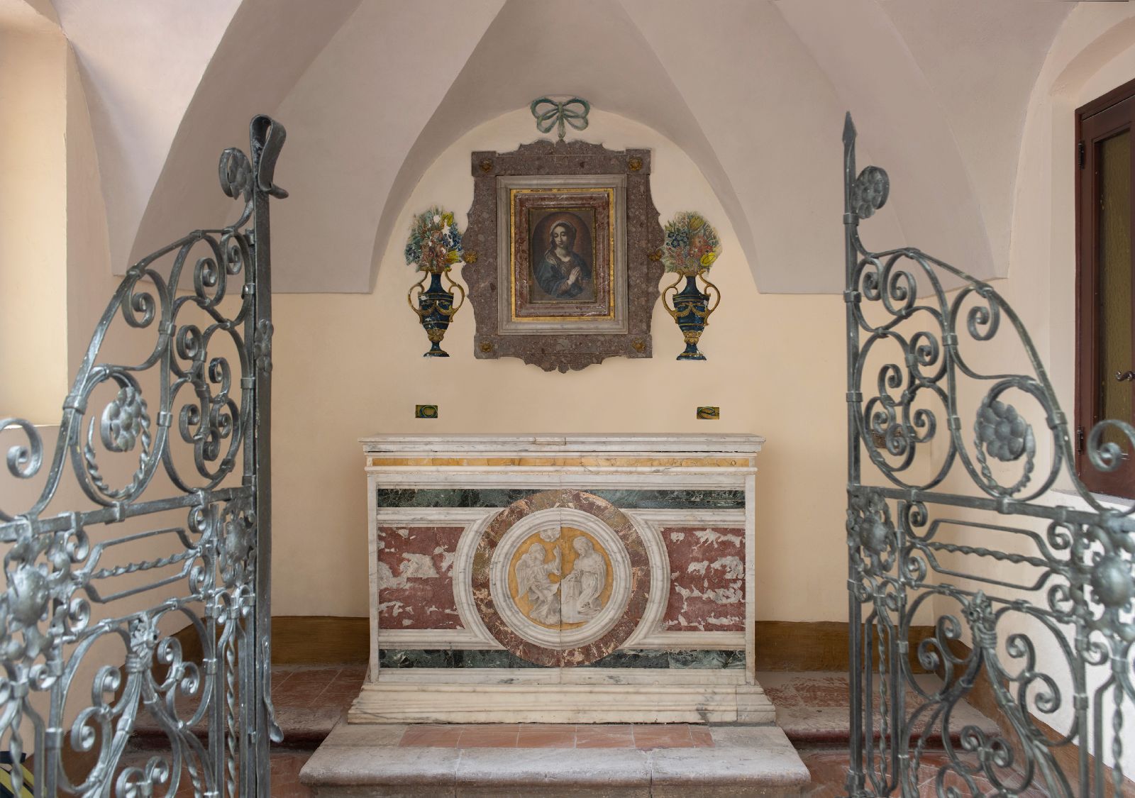 Art and historic altar at Four Seasons San Domenico Palace Taormina Sicily