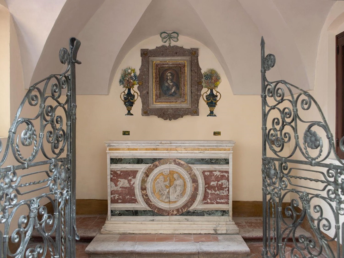 Art and historic altar at Four Seasons San Domenico Palace Taormina Sicily