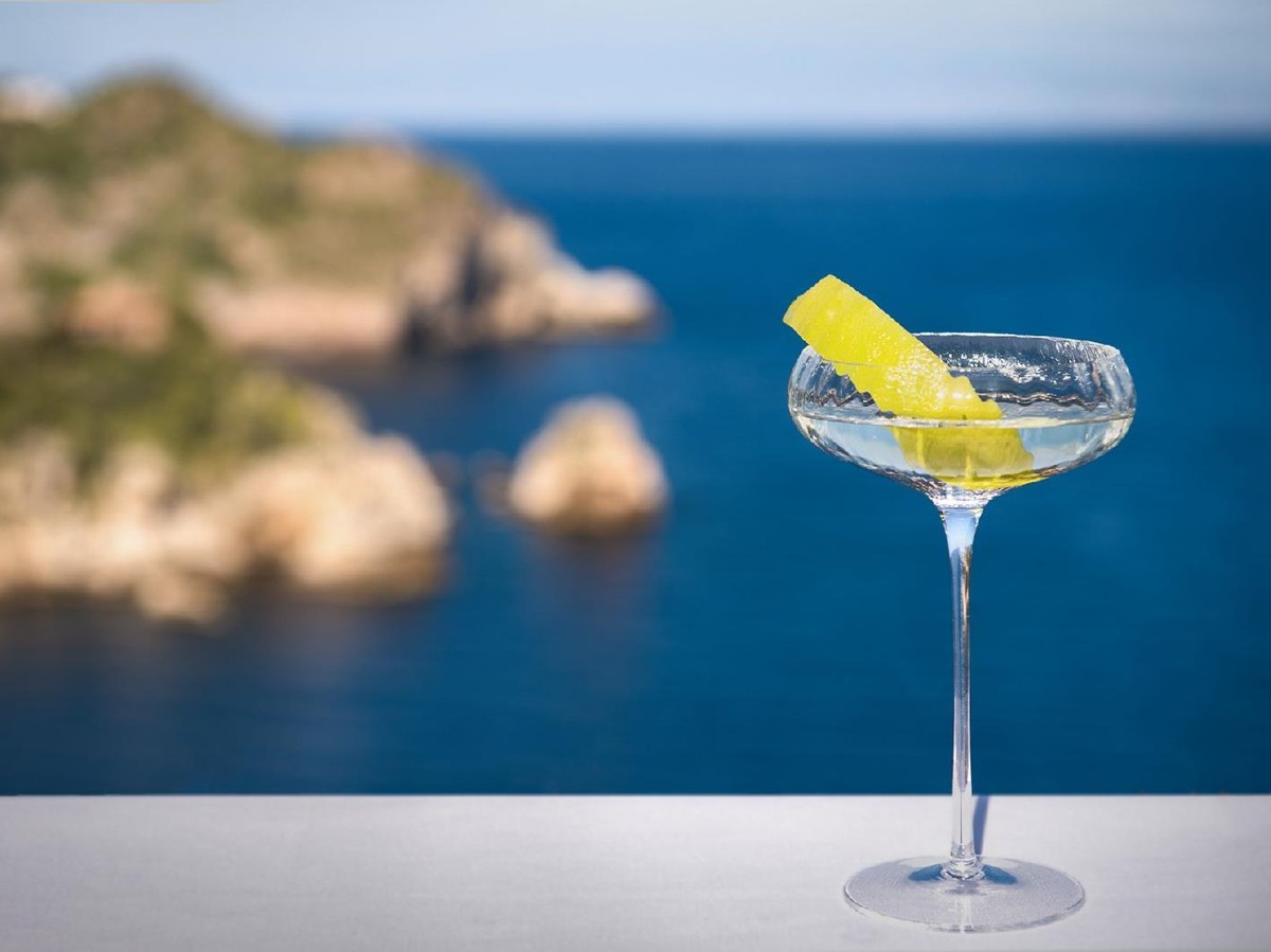 Sea views from the bar at Four Seasons San Domenico Palace Taormina Sicily