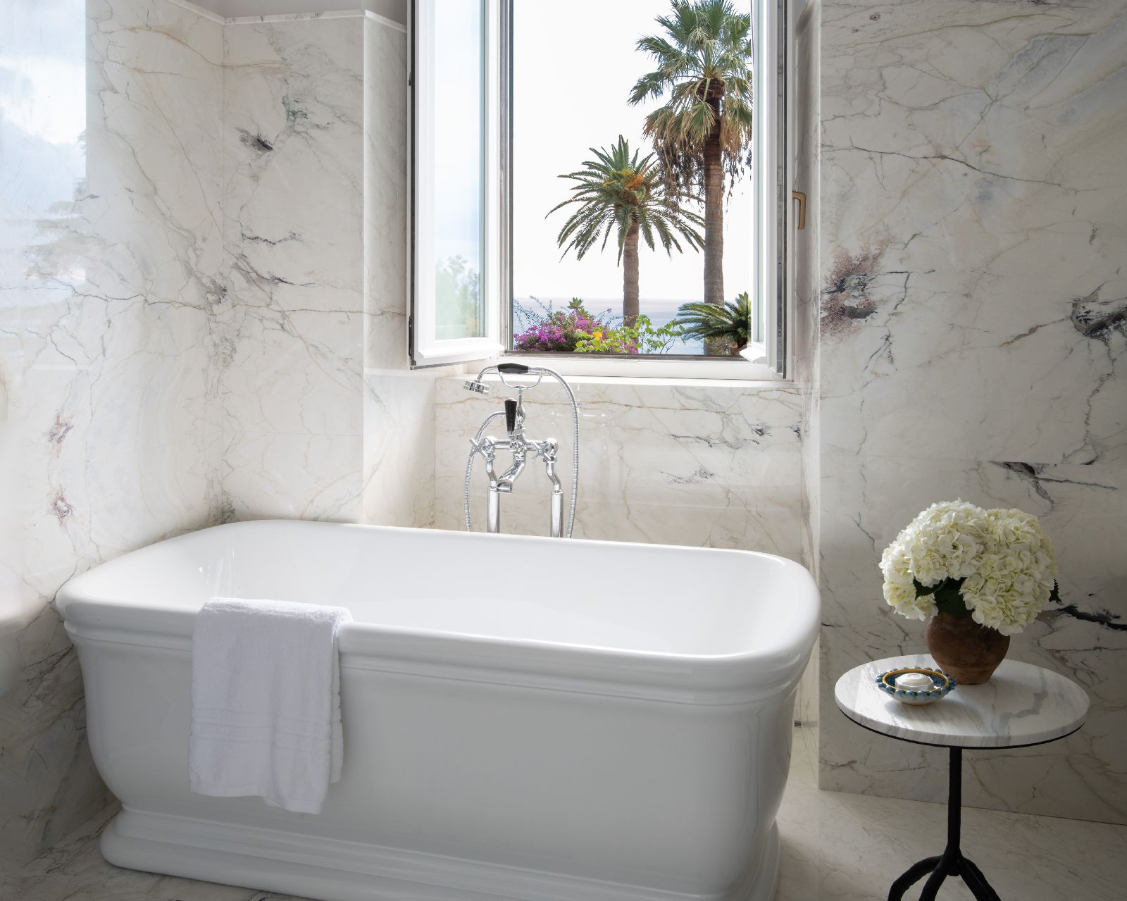 Marbe finished bathroom at Four Seasons San Domenico Palace Taormina Sicily