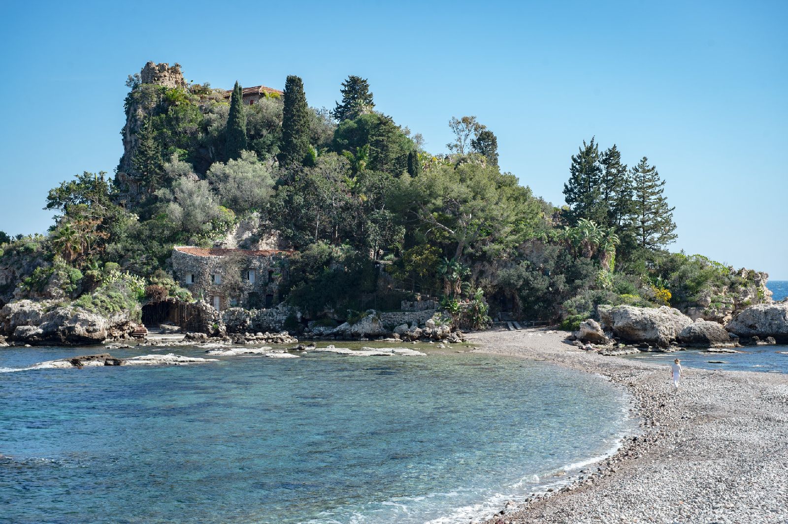 The beach near Four Seasons San Domenico Palace Taormina Sicily