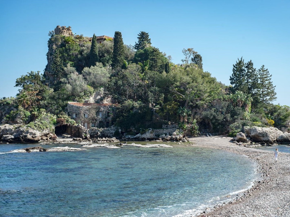 The beach near Four Seasons San Domenico Palace Taormina Sicily