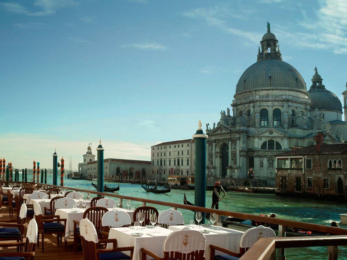 Club del Rouge restaurant terrace at The Gritti Palace in Venice