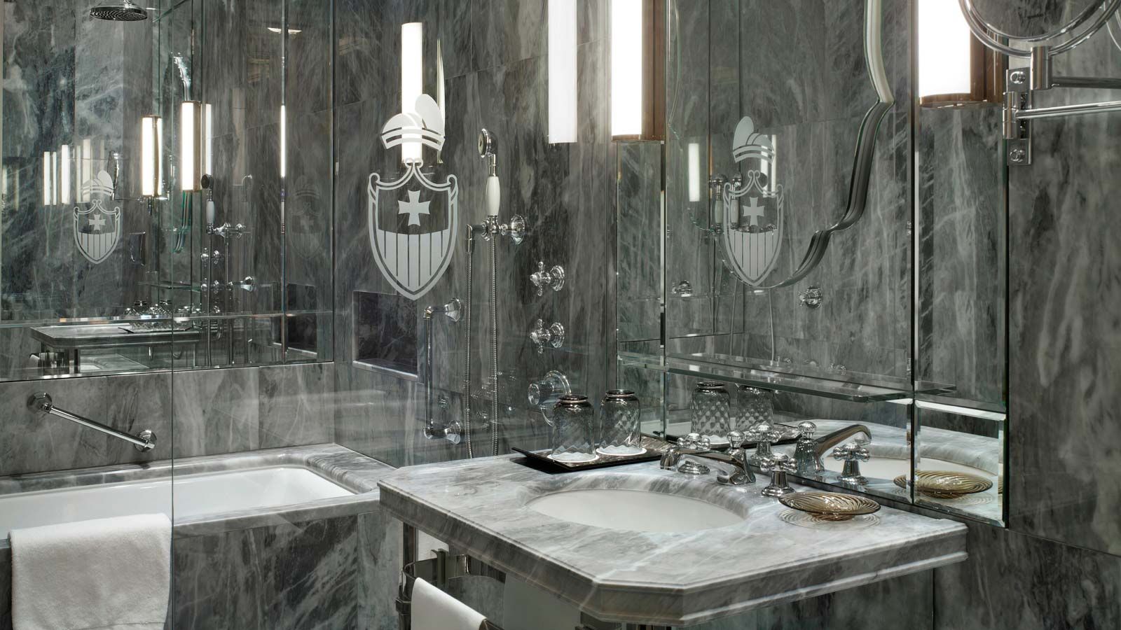 Guest bathroom sinks at The Gritti Palace in Venice