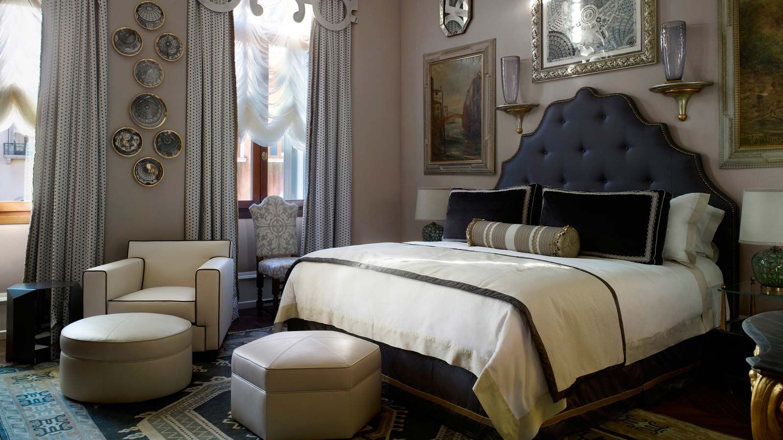 The Peggy Guggenheim Suite bedroom at The Gritti Palace in Venice