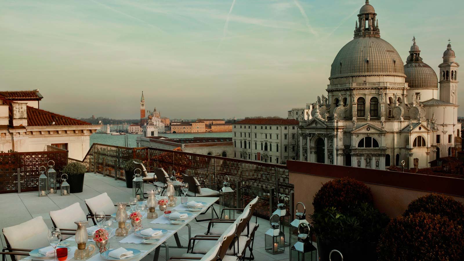 The Redentore Suite terrace at The Gritti Palace in Venice