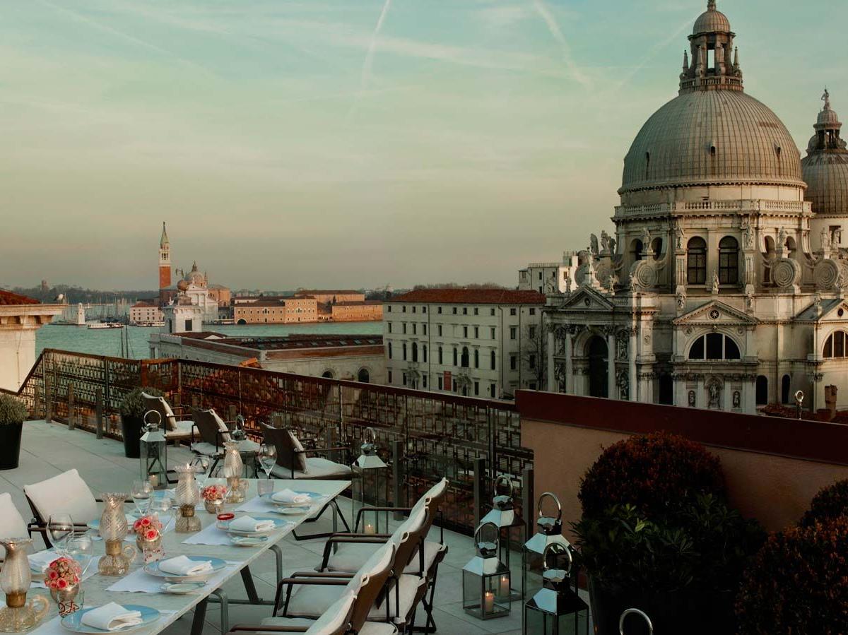 The Redentore Suite terrace at The Gritti Palace in Venice