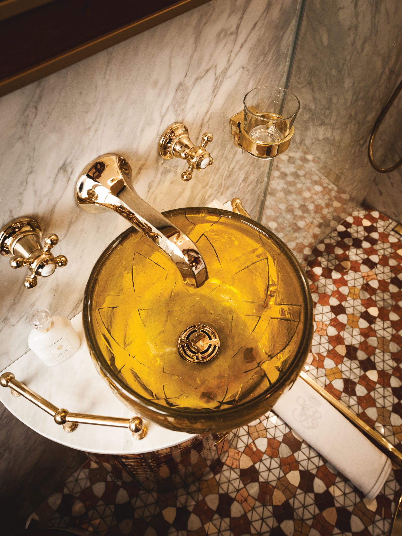 Luxury fittings on board the Venice Simplon Orient Express train