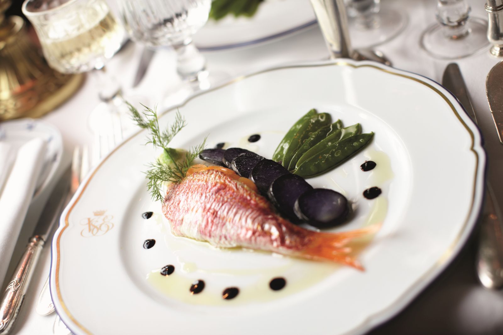 Fine dining on board the Venice Simplon Orient Express train