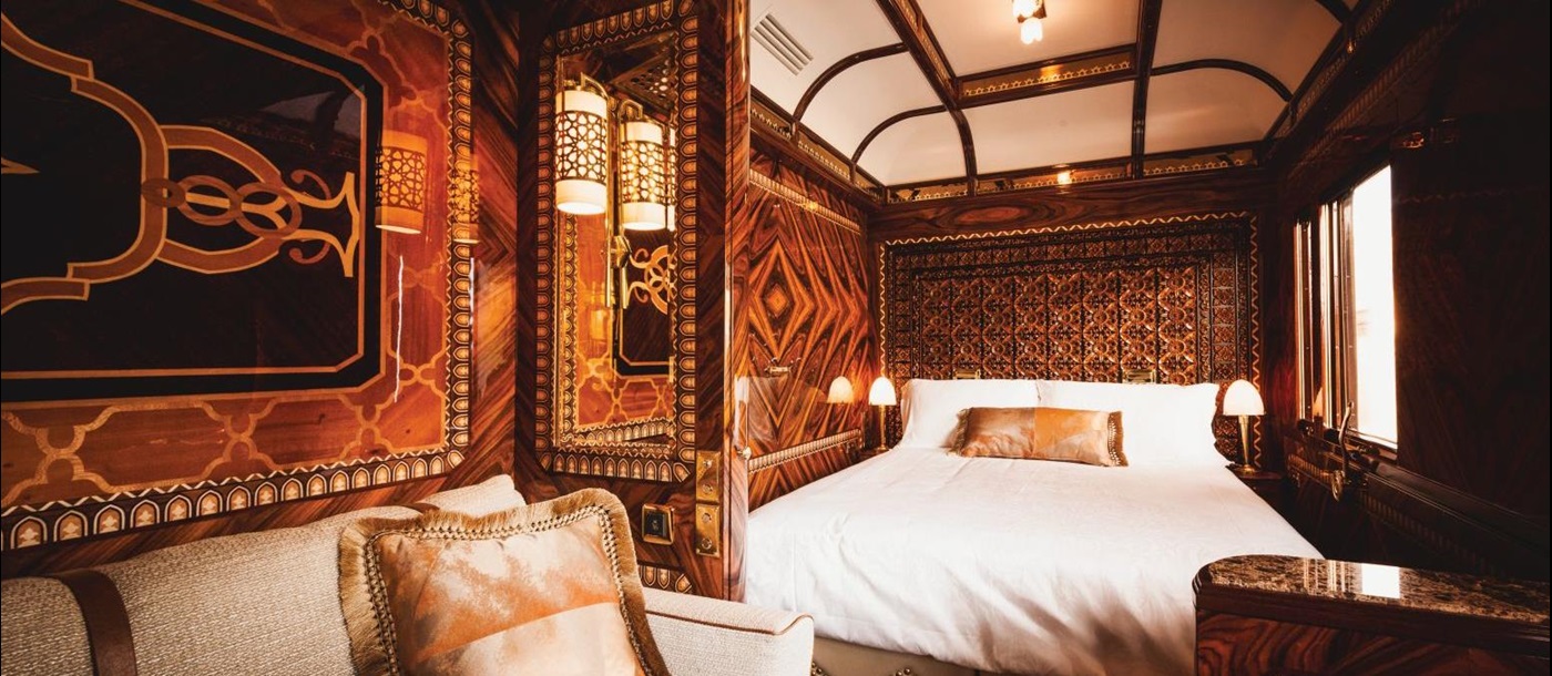 Inside a Grand Suite on board the Venice Simplon Orient Express train
