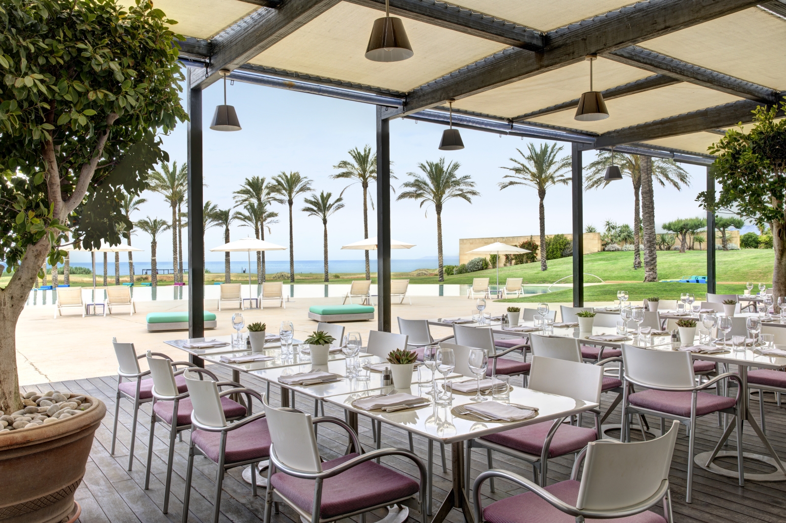 Zagara Terrace dining at Verdura Resort in Italy