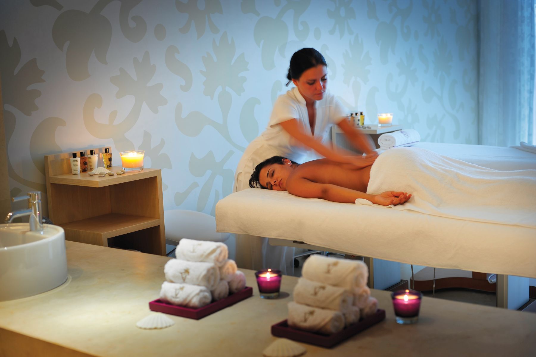 Indoor spa treatment at Verdura Resort, Sicily