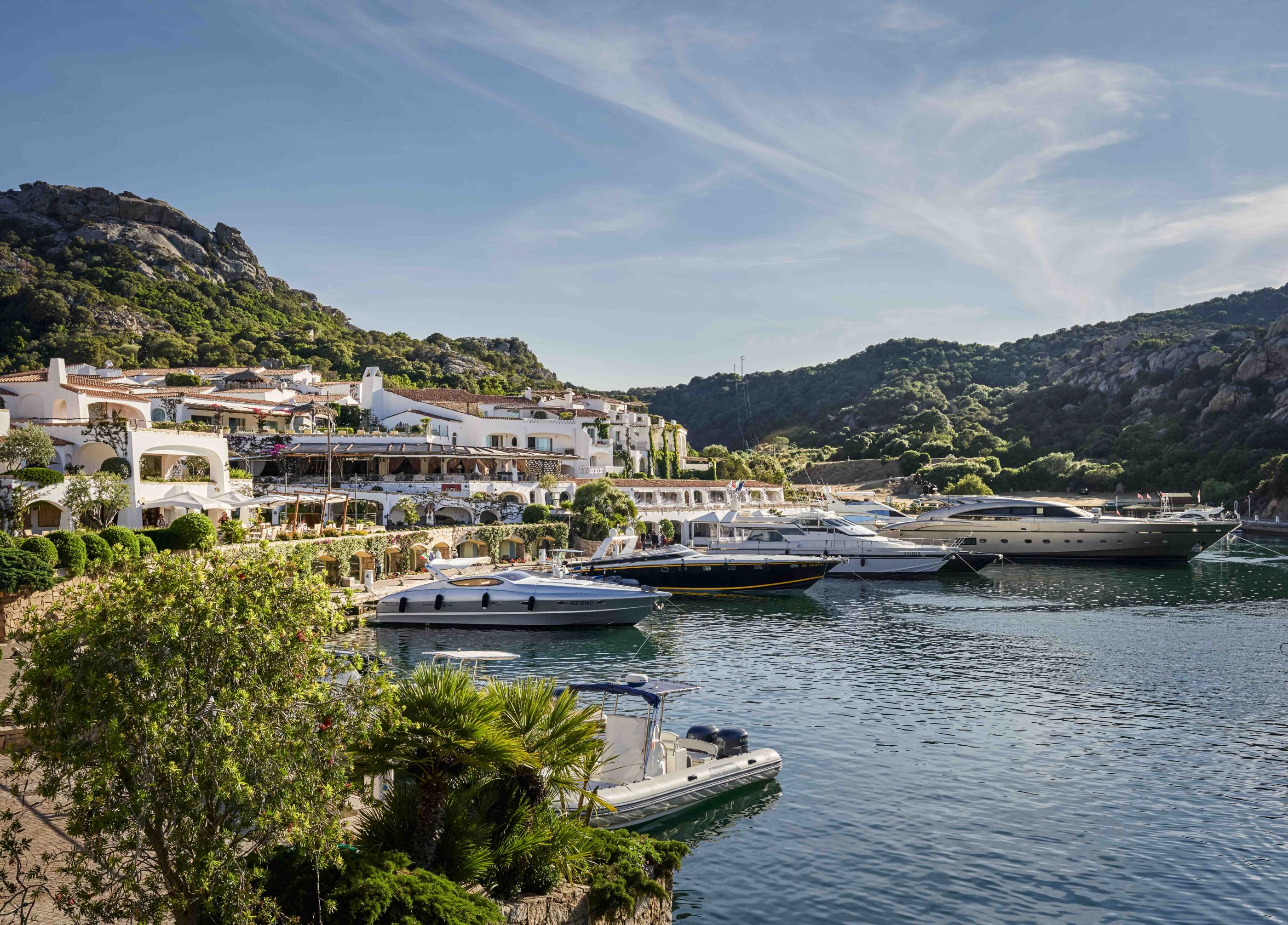 harbour at  grand hotel poltu quatu in italy