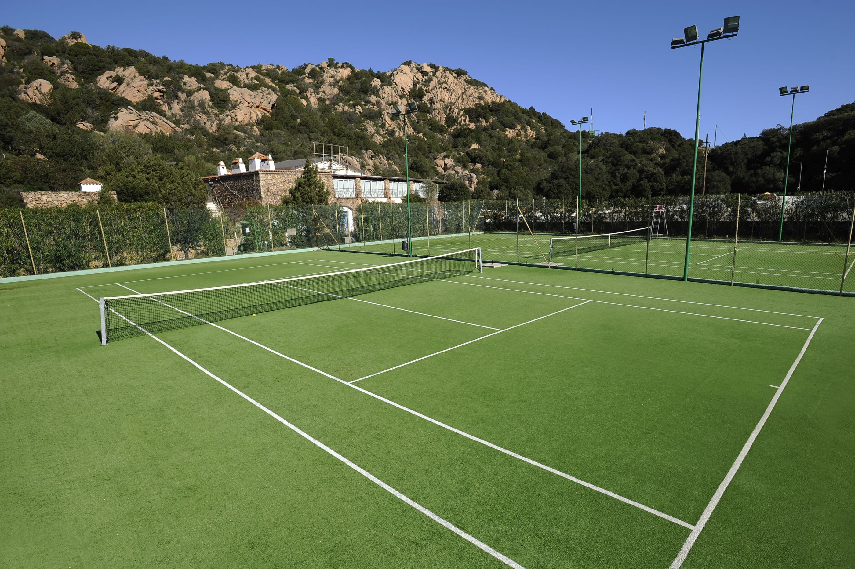 tennis court at  grand hotel poltu quatu in italy
