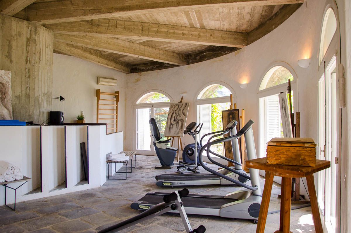 the gym at il marinaio villa in amalfi