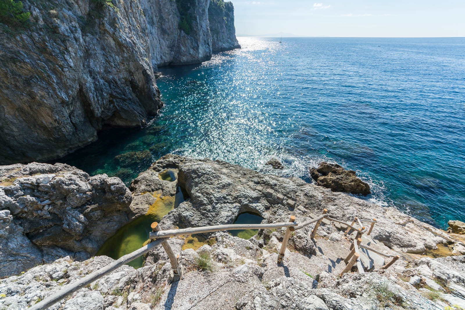 Direct access to sea from Il Marinaio on the Amalfi Coast in Italy