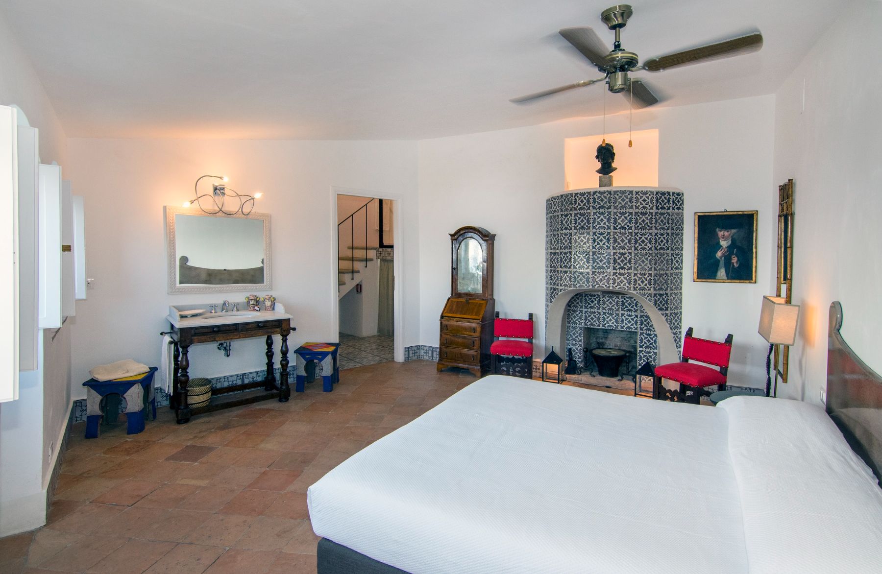 Bedroom at Villa Maiori in the Amalfi Coast, Italy