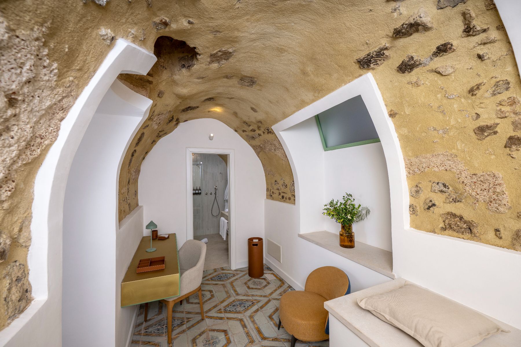 Bathroom at Isca Private Island in Amalfi, Italy