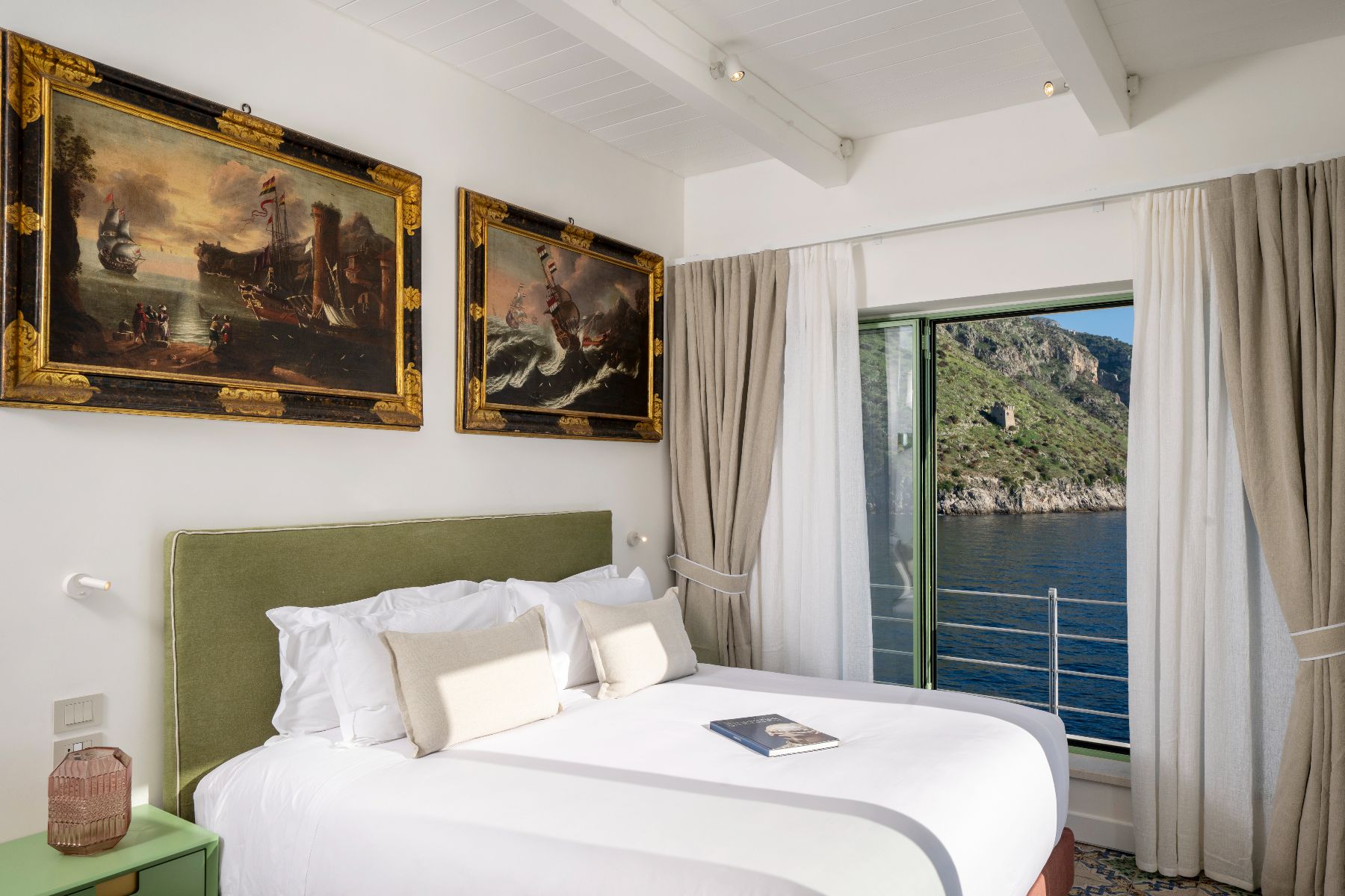 Bedroom at Isca Private Island in Amalfi, Italy