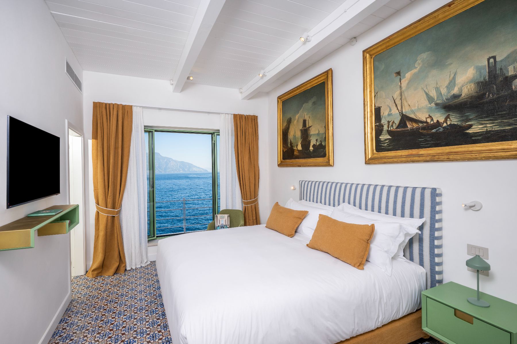 Bedroom at Isca Private Island in Amalfi, Italy