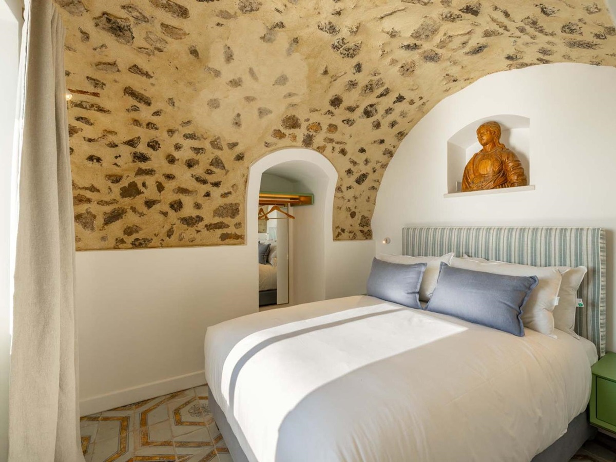 Bedroom at Isca Private Island in Amalfi, Italy