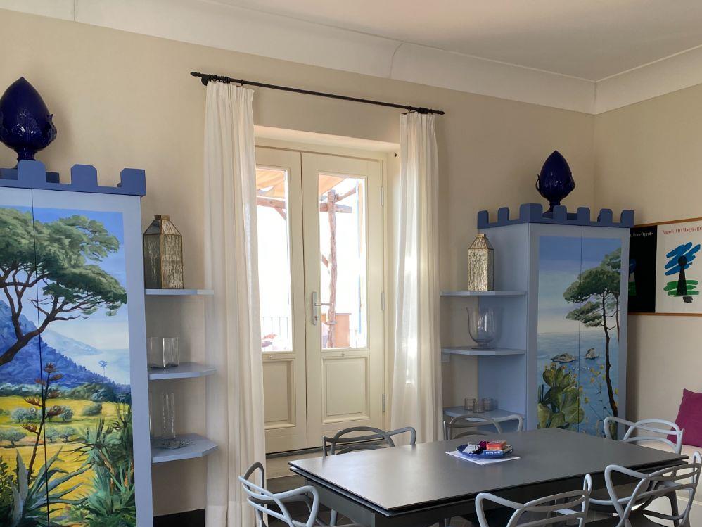 A seating and dining area at La Gallina.