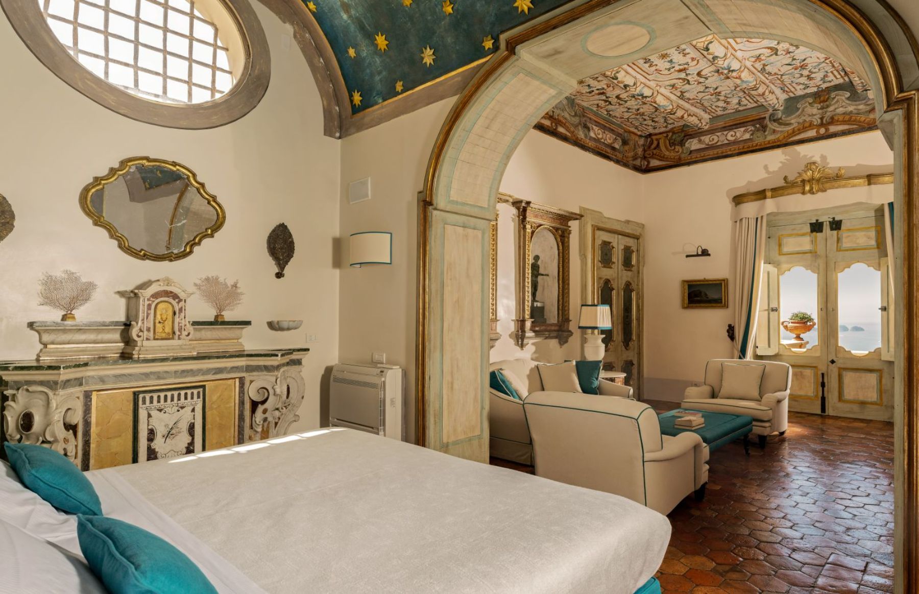 Blue Bedroom at Palazzo del Vescovo in Amalfi