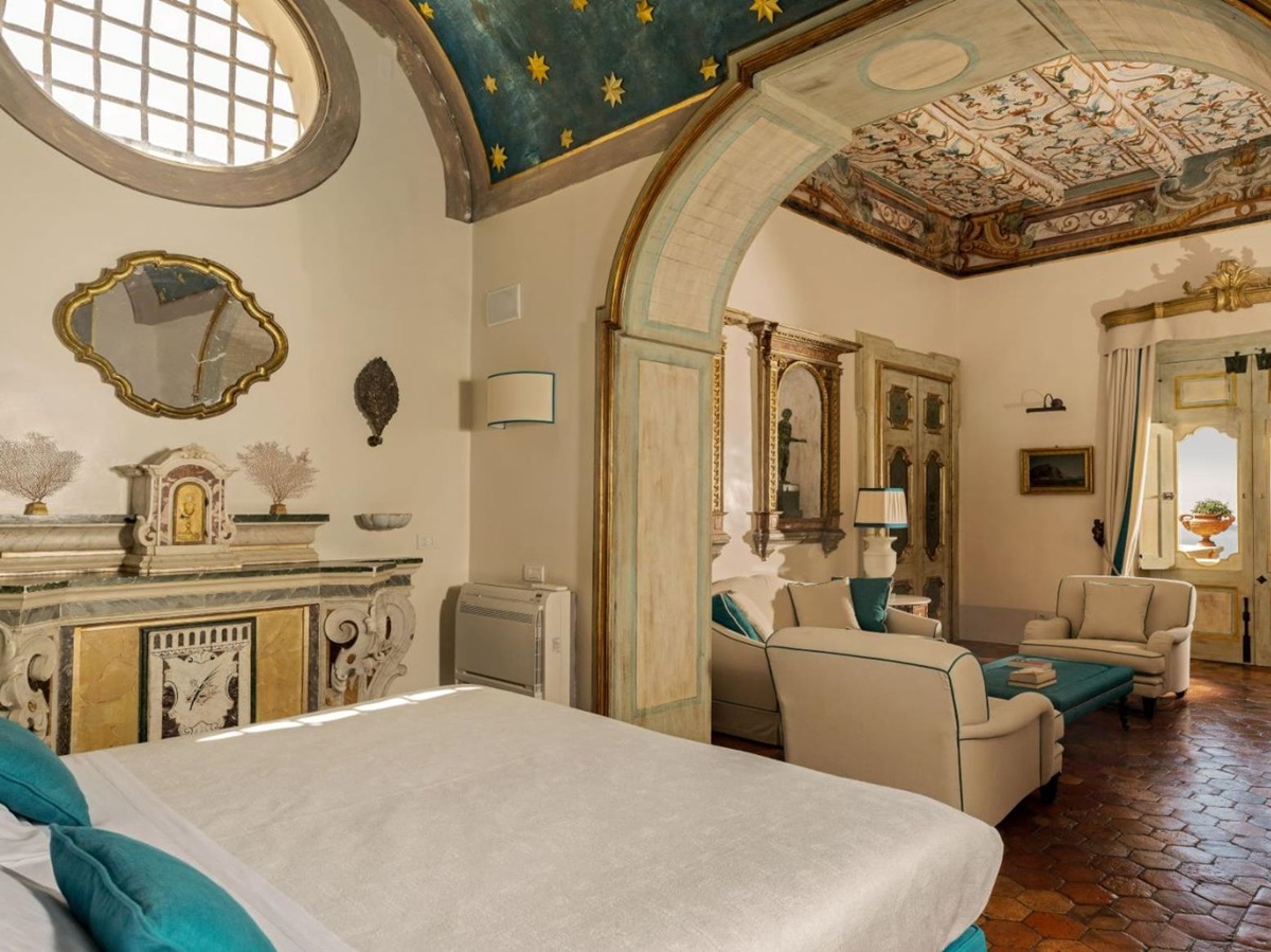 Blue Bedroom at Palazzo del Vescovo in Amalfi