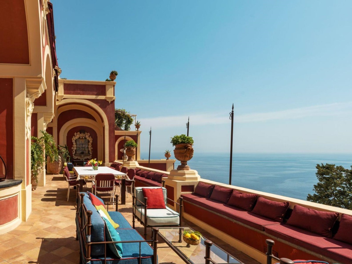 Long Sofa View at Palazzo del Vescovo in Amalfi